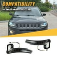 thumbnail image 2 of Side Mirror Turn Signals Lights For Jeep Compass 2017 2018 2019 2020 2021, Running Parking Light Indicator, Led Lights For Mirror-black-Left And Right Side, 2 of 6