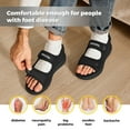 thumbnail image 5 of FitVille Wide Width Mens Sandals Open Toe Sandals for Men Diabetic Shoes for Men with Arch Support, Black, 9.5 Wide, 5 of 7