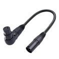 thumbnail image 4 of Cable XLR hembra de 90 grados a XLR macho recto Audio de micrófono de 3 pines (0,3 m), 4 of 9