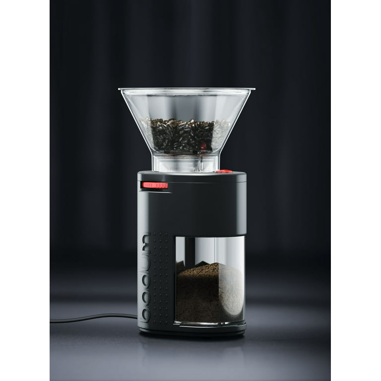 BODUM Bistro Standard Conical Burr Electric Coffee Grinder, 12 Inches,  Black 