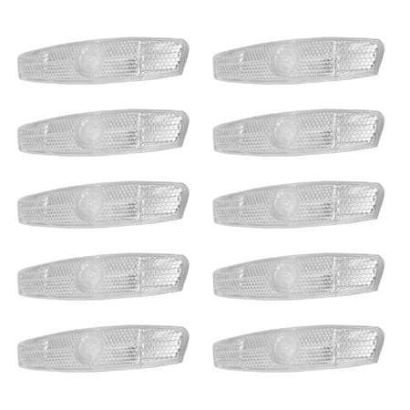 

Dido 10 Pieces Bicycle Reflectors Weatherproof Motorbikes Safety Reflective Strips Accessories Maintenance Kit Replacement Parts White