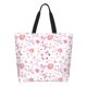 thumbnail image 1 of Balery Retro Floral Bolsa Tote Estilo Estético con Cremalleras, Bolsa de Hombro, Bolsa de Compras Grande y Plegable, 1 of 8