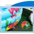 thumbnail image 2 of Inflatable Family Pool, Diameter 110 cm, Height 27 cm, Pool Inflatable for , 3 Rings Inflatable Backyard Pool, Blue, 2 of 5