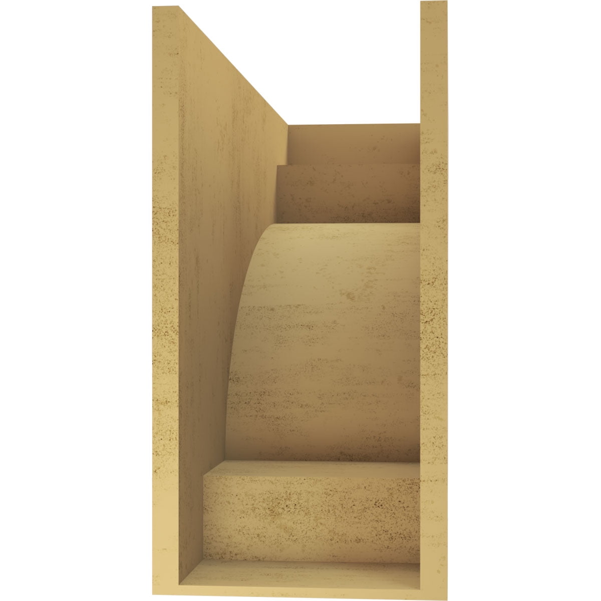 11"W x 33"D x 22"H Classic Mediterranean Rough Cedar Woodgrain TimberThane Corbel, Primed Tan