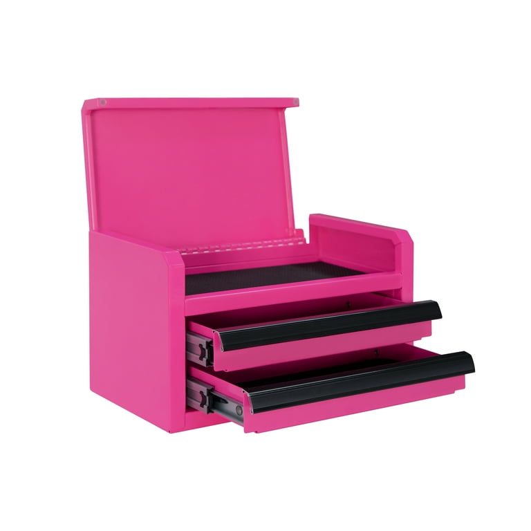 Hyper Tough Mini 10-inch 2-Drawer Steel Toolbox – Pink - Walmart.com