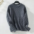 thumbnail image 5 of BVOFAR Oversized Sweaters for Woemn Crew Neck Chunky Knit Jumpers Long Sleeve Solid Color Pullover Baggy Winter Warm Tops, 5 of 5
