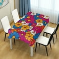 thumbnail image 4 of Yayeee Tablecloths 54" x 54" Rectangle Wrinkle Resistant Party Table Cover, Red Whimsical Floral, 4 of 8