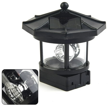 

360 Degree Rotating Solar Lighthouse Garden Lawn Light