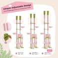 thumbnail image 5 of Pefilos Adjustable Height (85"-112") Cat Tree Tower for Indoor Cats, Floor to Ceiling with 7 Tiers Cat Climbing Activity Center, Hammocks, 5 Platforms, Pink, 5 of 9