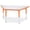 Gray/Orange, variant on Trapezoid Activity Tables - 24" X 48", E-height - Freckled Gray/Orange/Gray