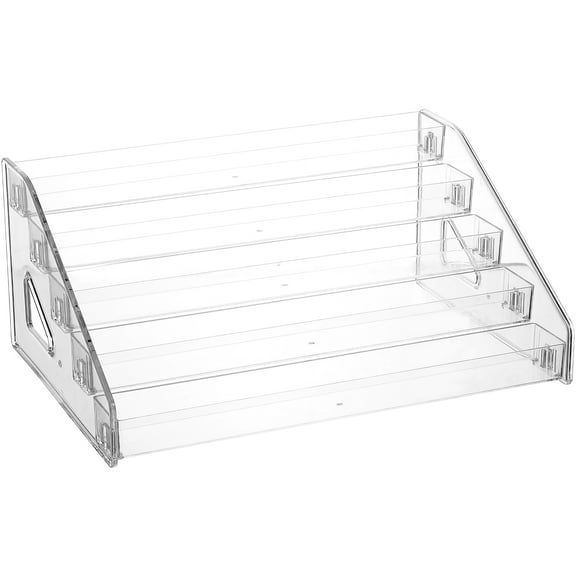 HOMEMAXS Perfume Organizer Makeup Palette Organizer Nail Polish Holder Perfume Stand Display Risers Acrylic Display Stand For Dresser