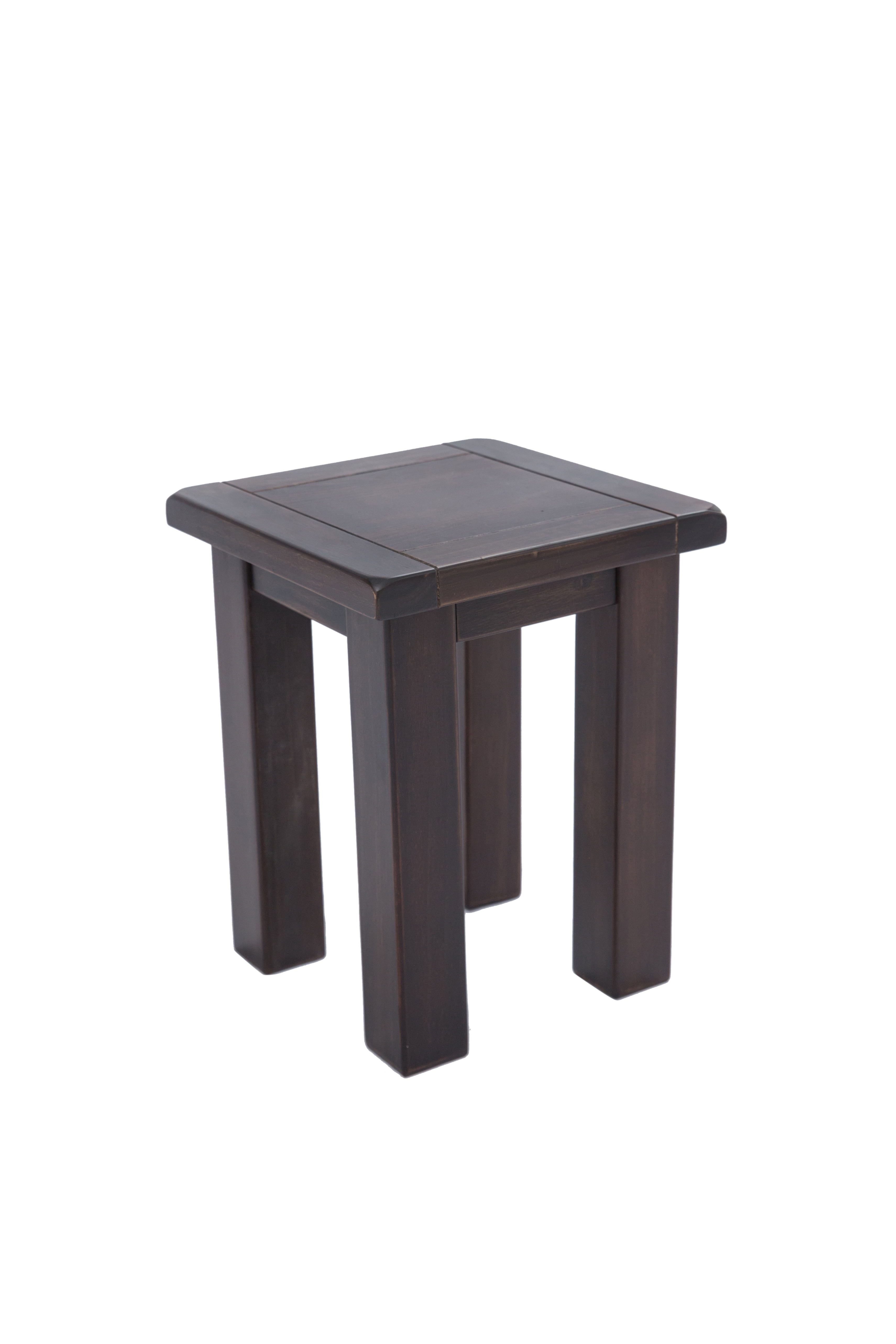 Greener Valley Nesting Tables Contemporary Storage Solid Wood End Table, Dark Brown (Set of 2)