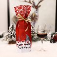 thumbnail image 2 of ¡Bolsa para botella de vino y ginebra, diseño de gnomo elfo navideño, para la mesa de Nochebuena o el día de Navidad!, 2 of 4
