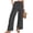 Gray, variant on Womens Pants Drawstring High Waisted Lounge Pants Side Split Wide Leg Summer Beach Trousers