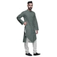 thumbnail image 2 of Atasi Printed Long Sleeve Kurta With Pajama Set For Men Summer Clothing, 2 of 4