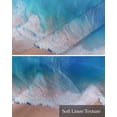 thumbnail image 6 of Blue White Ocean Wave Linen Curtain Valance for Bedroom/Bathroom/Kitchen/Office/Living/Dining Room Windows,Summer Sandy Beach Coastal Nautical Pocket Topper Drapes Decorative Cafe Drapery Panel 42x12, 6 of 6