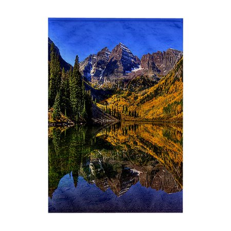 3dRose, Maroon Bells Peaks in the Elk Mountains Reflected on Aspen Lake, 15x22 Hand Towel