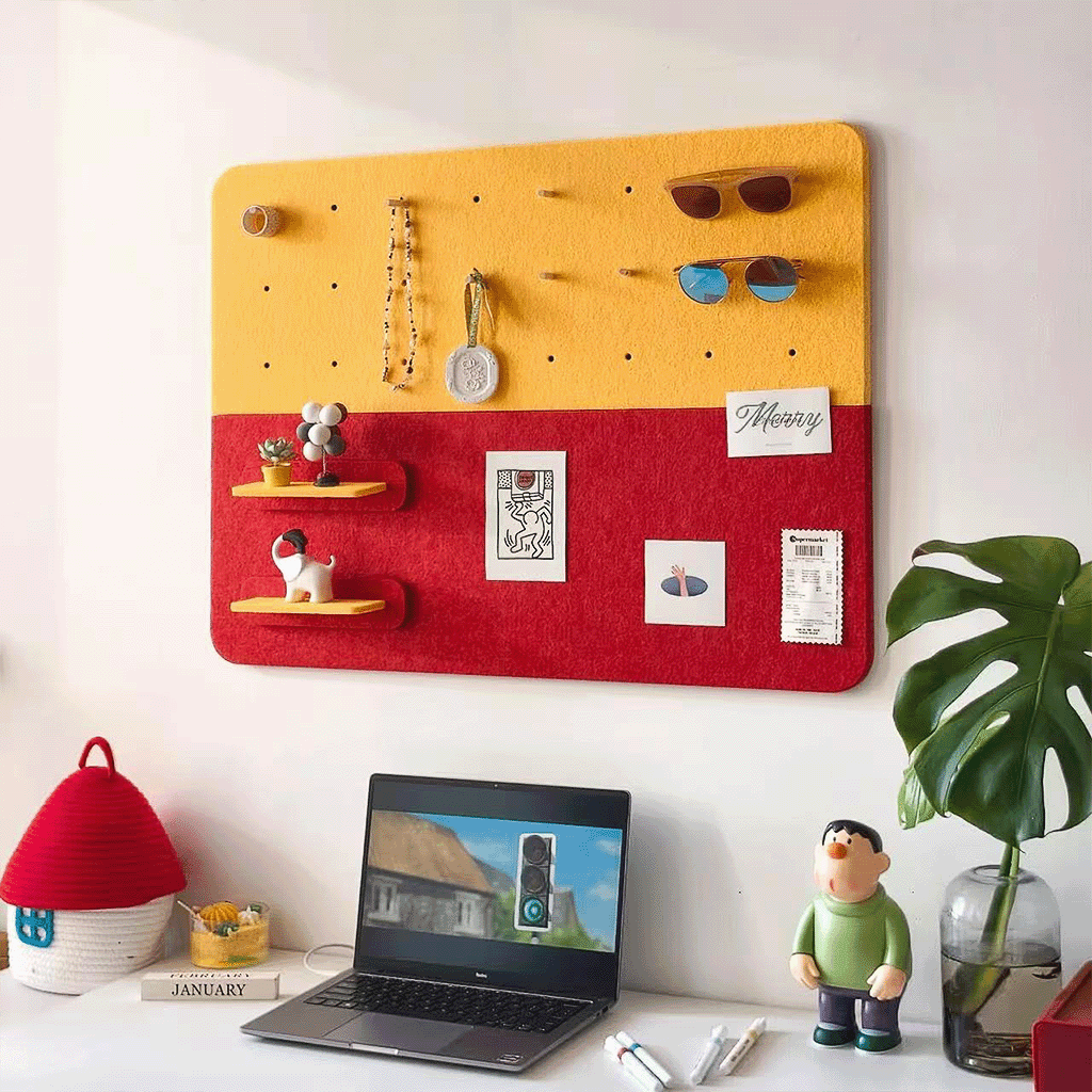 Mifurn 11.8''*15.75'' Felt Bulletin Board, 2 Colors, 6 Pack