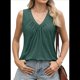 thumbnail image 2 of Camiseta Sin Mangas Informal para Mujer, Verde Oscuro, Talla XXL, 2 of 10