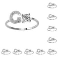 thumbnail image 1 of Qarigey Anillo abierto con letras mayúsculas, anillos de compromiso para interiores y exteriores, fiesta de viaje, oficina, compras, maquillaje Letra G 10piezas Qarigey CBP104050, 1 of 4