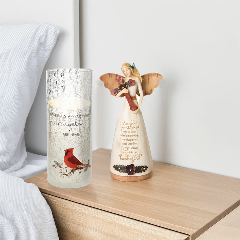 Pavilion Gift Company-Sympathy Angel Holding Cross 9 Inch