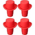 thumbnail image 3 of WHAMVOX Silicone Wine Bottle Stopper with Hat Design for Party Favor Red Color Fits Most Bottles, 3 of 8
