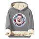 thumbnail image 2 of Sudadera con capucha para hombre, informal, a la moda, con estampado navideño, de manga larga y bolsillo, de poliéster, 2 of 4