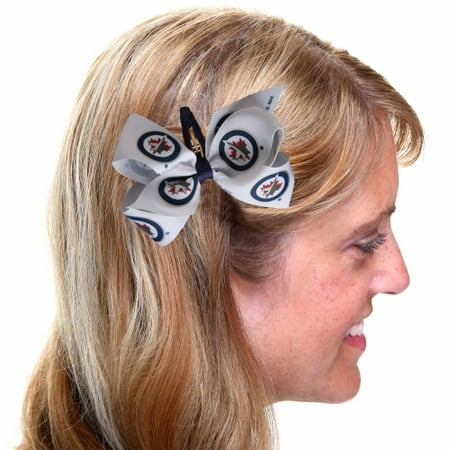 Winnipeg Jets Women's Team Logo Hair Bow - No Size