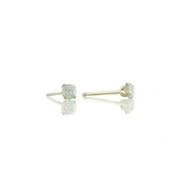 3mm Round CZ 10kt Yellow Gold Stud Earrings