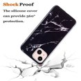 thumbnail image 3 of Dteck for iPhone 13 mini 5.4 inch Case,Marble Texture Design Shockproof Flexible Soft TPU Lightweight Slim Cover Skin Anti Scratch IMD Phone Case,Black Marble, 3 of 5