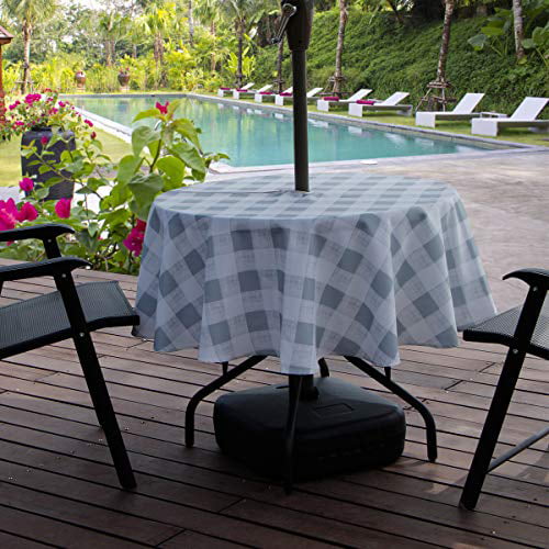 Aoohome Buffalo Plaid Tablecloth, Tablecloth For Patio Table With Umbrella Hole