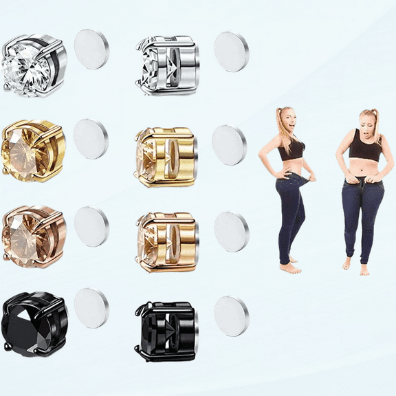 4Pairs Lymphvity Magnetherapy Earrings for Men Women Magnet Earrings Magnetic Stud Earrings Kyana Lympha-circurl Ear Ornament