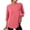 CC31_Watermelon Red, variant on Lumtrix Women's Workout Tops 3/4 Sleeve Crew Neck Casual Spring Summer Sport Shirts for Hiking Running Watermelon Red M
