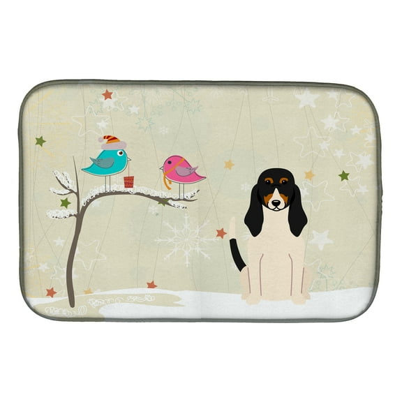 Christmas Presents between Friends Swiss Hound Dish Drying Mat