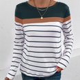 thumbnail image 5 of Lmnyox Women's Striped Tops Soft Long Sleeve Crew Neck T Shirt Summer Casual Pullover Shirt Trendy, 5 of 7