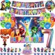 thumbnail image 3 of Kit de vajilla con temática de dibujos animados para decoración de fiestas de cumpleaños de Inside Out 2, globos, alegría y tristeza, suministros para niños, niños y niñas, juguetes de regalo, 3 of 5