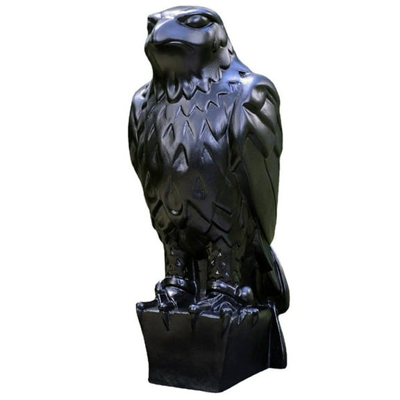 WHAMVOX Elegant Black Resin Eagle Figurine for Indoor and Outdoor Decor Perfect for Home and Garden Display 7.5"