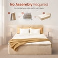 thumbnail image 5 of Ovios Queen Size All-in-One Floor Bed in a Box, 16.7" Upholstered Compressed Foam Mattress with Headboard, No Assembly Required, Beige, 5 of 7
