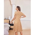 thumbnail image 6 of Ekouaer Nightgowns for Women with Pockets Button Front Short Sleeve House Dresses Floral Print Mumu Dress, 6 of 6