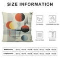 thumbnail image 5 of Shiartex Mid Century Cushion Cases Abstract Moon Pillow Covers, Geometry Striped Throw Pillow Covers  White Aesthetic Cushion Covers, Retro Minimalism Modern Art Cushion Cases 12x12in, 5 of 5