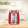 thumbnail image 6 of Aiwa 2-Slice Toaster with Wide Slots, 6 Browning Settings, and Crumb Tray, Red, 6 of 10