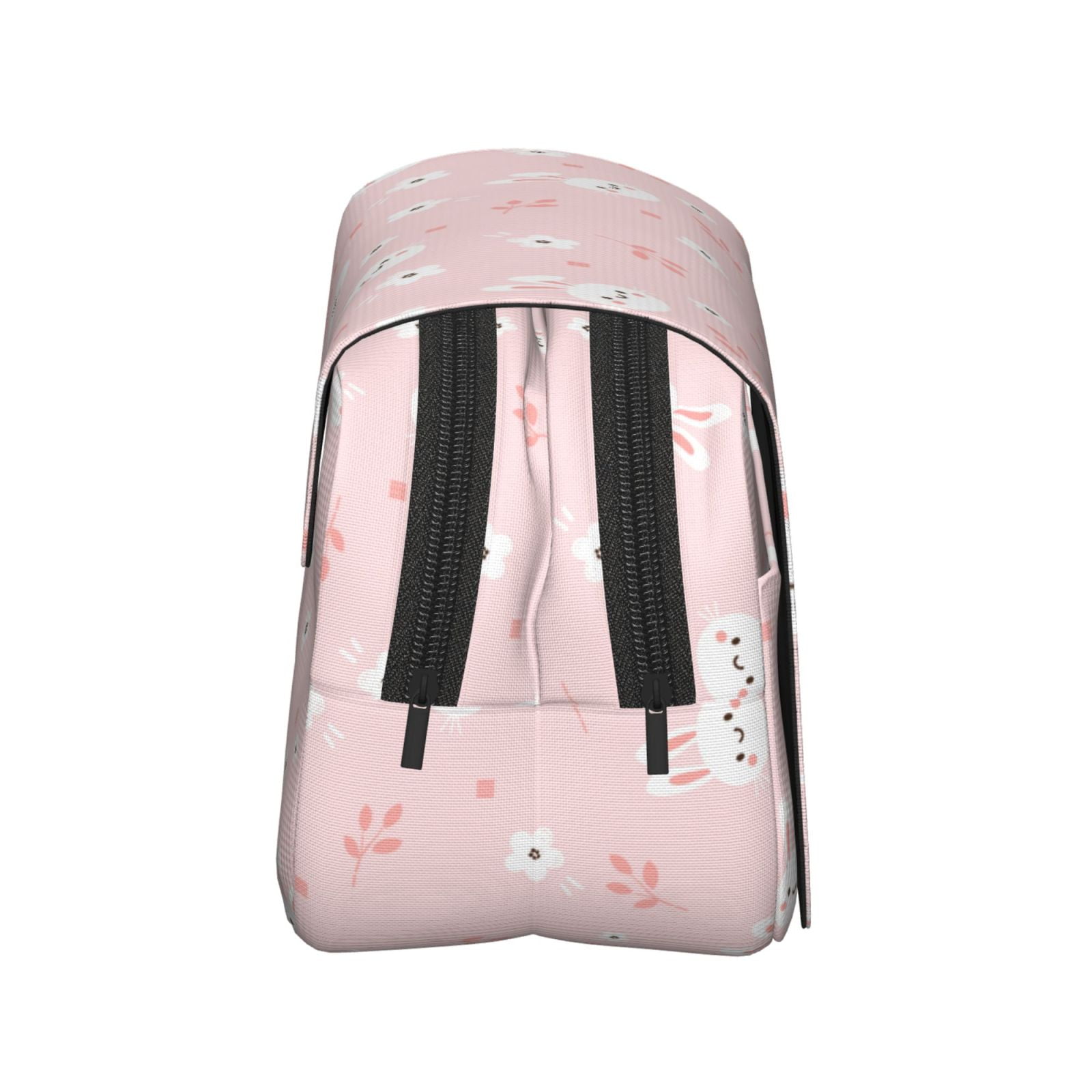 Rateoe Cute Bunny Pattern Double Clamshell Pen Case, Storage Organizer with Two Zipper Compartments– Holds Up to 50 Pencils & Pens