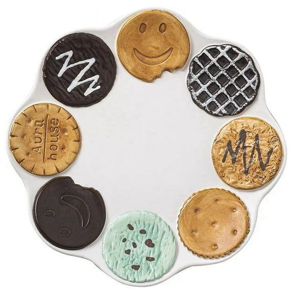 Plate Cute Ceramic Office Dessert Plate Home Breakfast Dessert Plate,Multicolor,Colored Cookie Plate