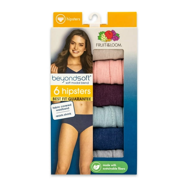Fruit of the Loom Women's Beyondsoft Hipster Underwear, 6-Pack
