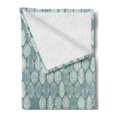 thumbnail image 2 of Geometric Soft Flannel Fleece Throw Blanket, Different Type of Oval Doodle Round Leaf Textured Harvest Graphic, Cozy Plush for Indoor and Outdoor Use, 60" x 80", Coconut Turquoise, by Ambesonne, 2 of 5