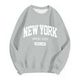 thumbnail image 3 of Women's Letter Printed Sweatshirt Autumn Winter Casual Round Neck Long Sleeve Soft Comfortable Fashion Top for Sports, 3 of 3