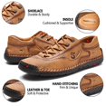 thumbnail image 4 of Mens Casual Dress Shoes Leather Sneakers Lightweight Comfortable Hand Made Flats Classic Shoes for Walking Business Working Office Travel Driving Footwear, 4 of 6