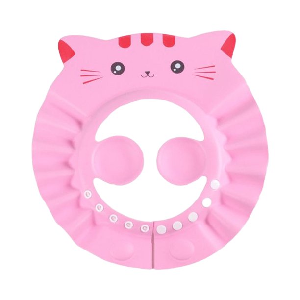 Gorro shower, protección para los ojos y los oído gorros de champú impermeables de champú suave, funda para cabeza Rosa Sunnimix Gorros de baño ajustables