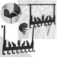 thumbnail image 2 of Hooks for Hanging Heavy Duty Over The Door Hook Hanger Metal Over The Door Decorative Organizer Rack with 8 Hooks for Hanging Towel Coat Clothes Hat Bag behind Back of Door Command Strip Hooks, 2 of 7