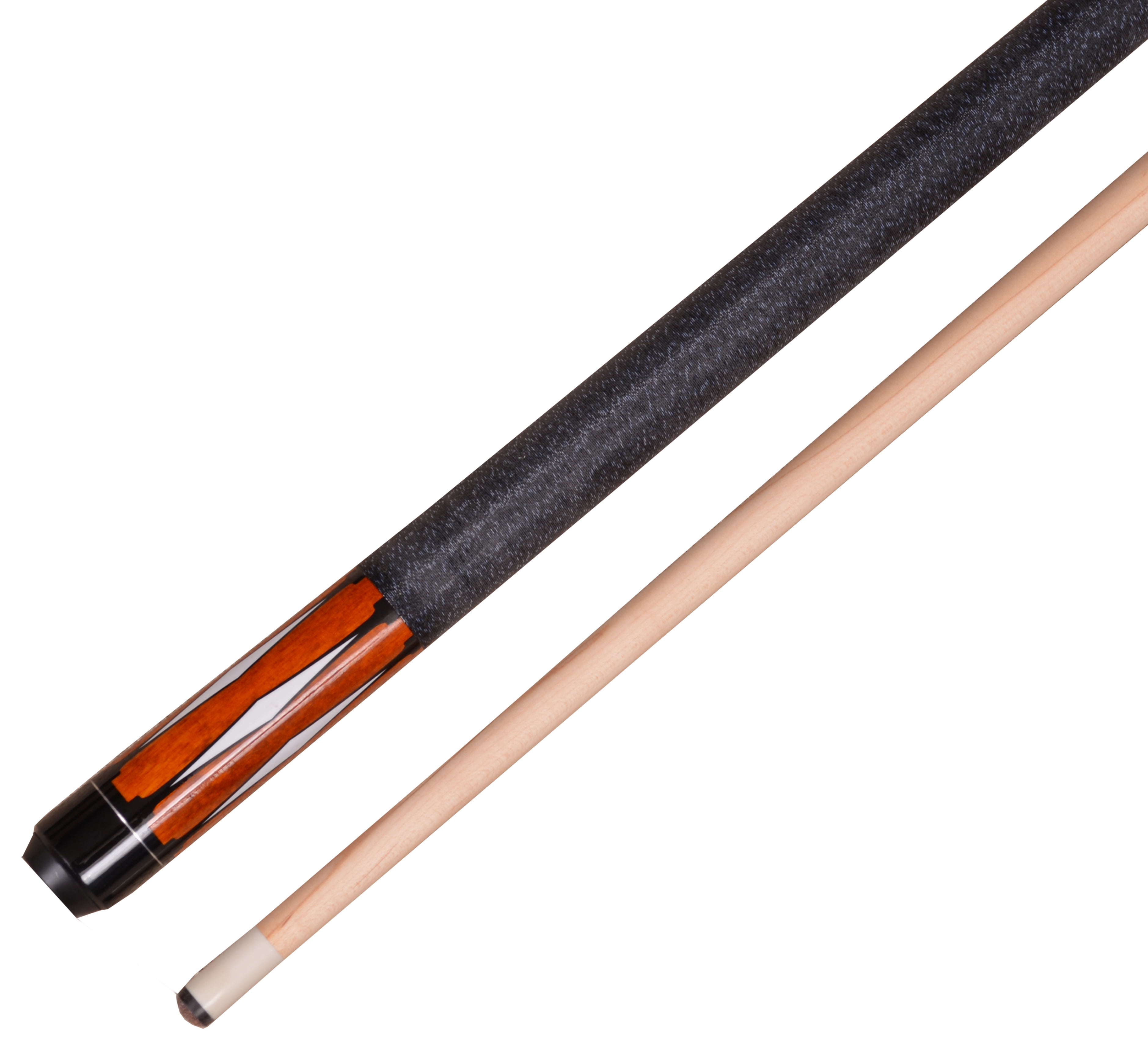 58 Brown Black 2 Pce Hardwood Maple Pool Cue Billiard Stick w// Steel Joint